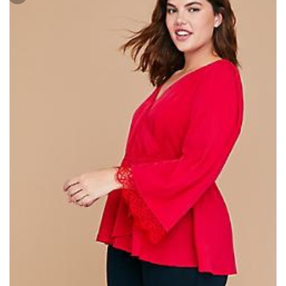 lane bryant red tops